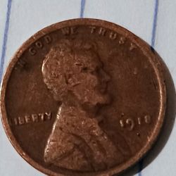 1918 Lincoln Wheat Penny No Mint Mark 