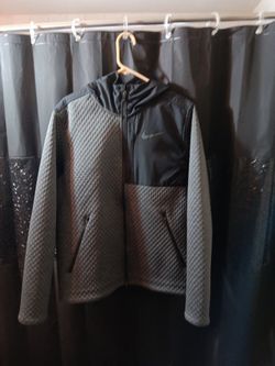 Nike Therma Sphere Max Gray/Black Full Zip Hoodie Jacket Mens Large