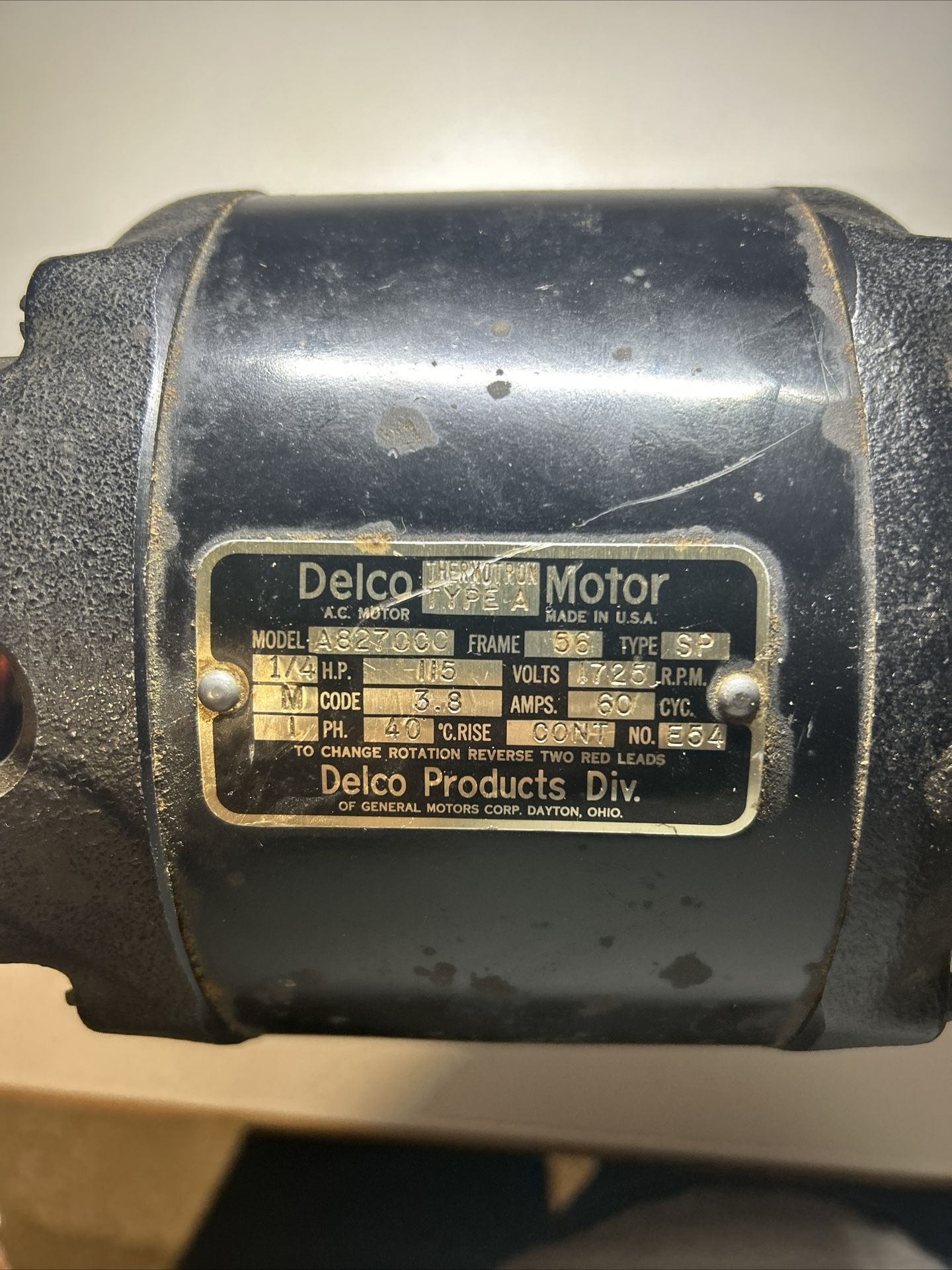Vintage Delco Electric Motor