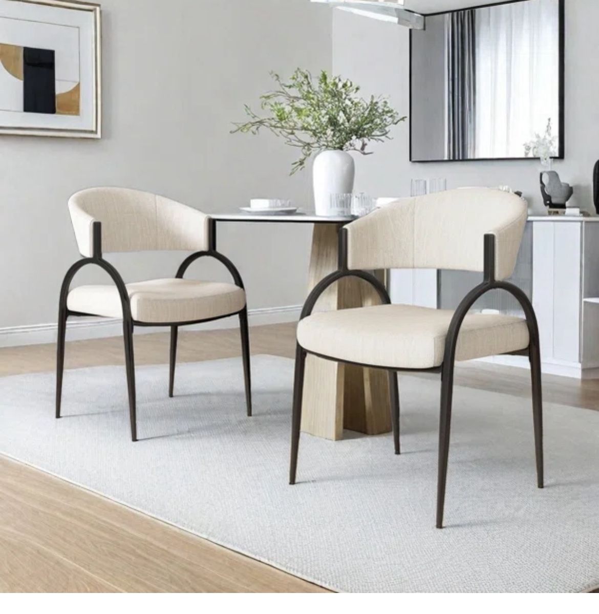 Latitude Run Aadian Upholstered Arm Chairs - set of 2 - new in box