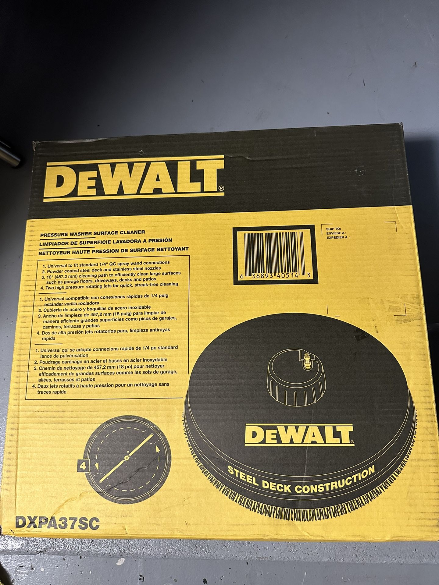 Universal 18 in. Surface Cleaner for Cold Water Pressure Washers Rated up to 3700 PSI