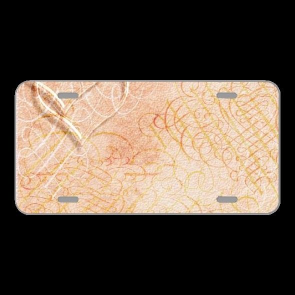 License Plate Novelty Car Front Background Scrapbooking Paper Heart