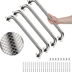 4 Pack 24 Inch Shower Grab Bar, YuanDe Chrome Bathroom Grab Bar Handle