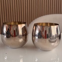 Vintage Sheridan Silver-Plated Cups (Set of 2)