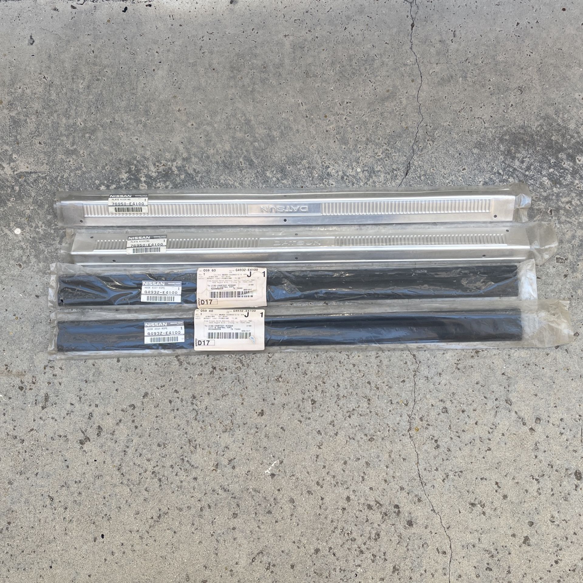 Datsun 240z Still Plates / Kick plates OEM NEW