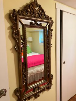 Large gold mirror