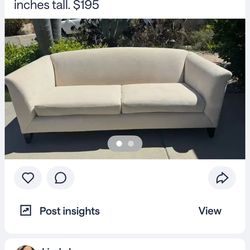 Crate and barrel cream couch