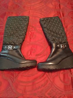 Michael Kors Quilted Wedge Boots (Authentic)