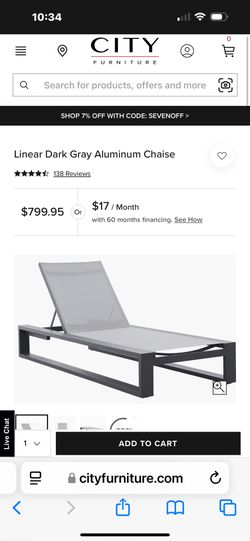 Gray Aluminum Lounge Chair From City Fumiture