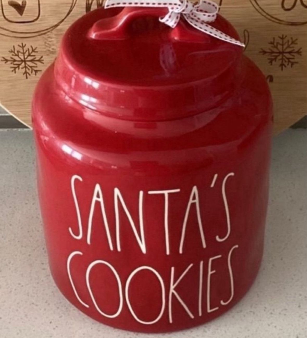 NEW RAE DUNN SANTAS COOKIES CANISTER