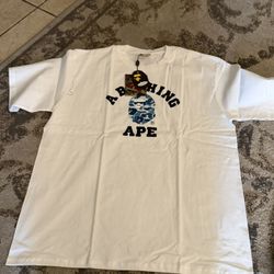 BAPE Style Blue Logo Tee - Great Condition 