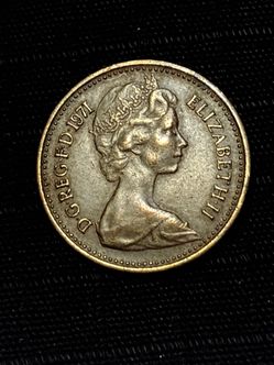 1971 New Penny 1/2 Elizabeth ll coin