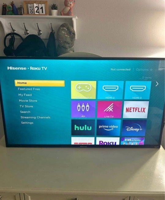 40 Inch Hisense Roku Smart TV With Remote