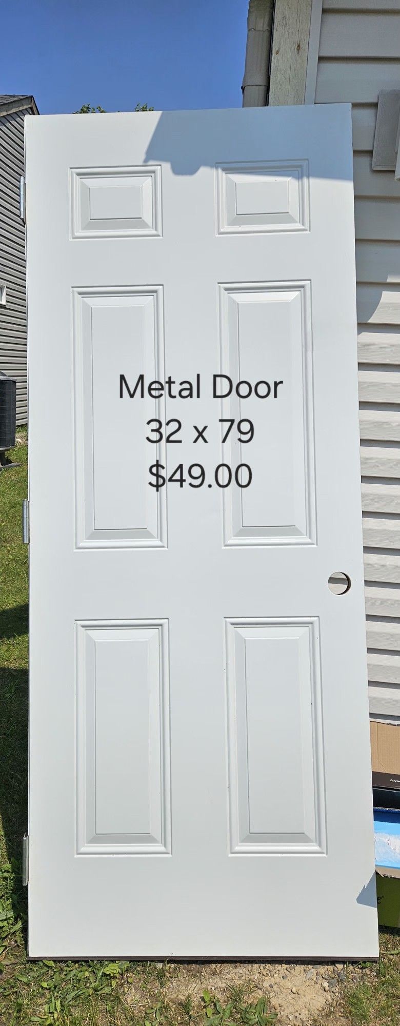 New Metal Door 32 X 79 Inches.  $49
