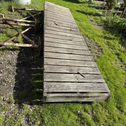 Wood Dock With Supports