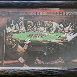Framed Pictures Of Dogs Playing Poker