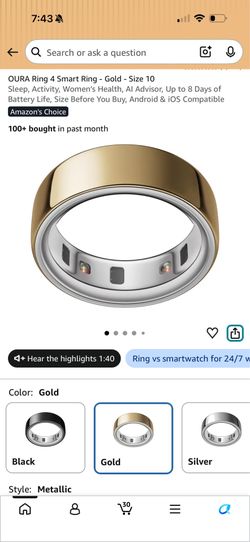 smart ring - brand new