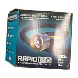 Teknor Rapid Flo 5/8in x 100ft Compact Garden Hose Lightweight Kink-Resistant