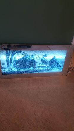Snow Glass Picture With LED Lights