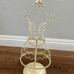 Elegant Cream Jewelry Organizer Stand