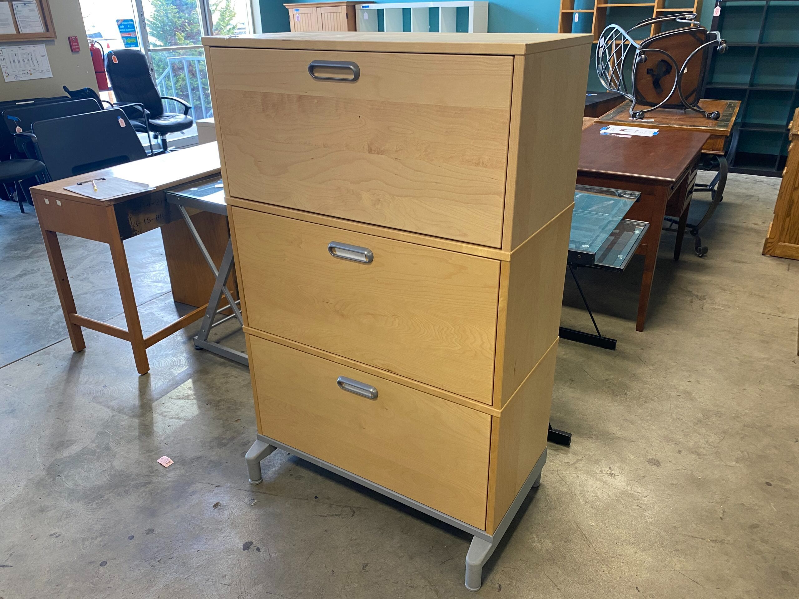 IKEA Effektiv 3 Drop In Drawer Filing Cabinet