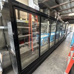 Reach In Merchandiser Freezers Glass Door LED Lights