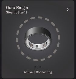 Oura ring 4 Stealth size 12