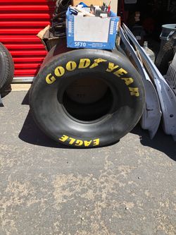 Large pro gas Goodyear Racing slick. Great for man cave / Table conversion