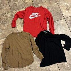 Boys long sleeves size 6/7 Old Navy/nike bundle