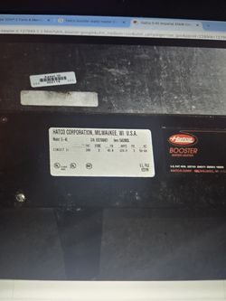 Hatco forty five kilowatt booster water heater