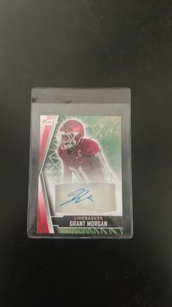 Signed Grant Morgan football card
