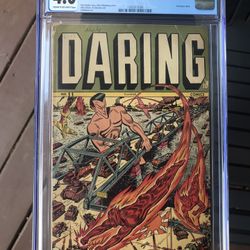 Daring Comics #11 (1945) CGC 4.0 — Alex Schomburg WWII Cover; Sub-Mariner & Human Torch