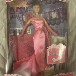 Pink Inspiration Barbie (never opened, box dents, QR code crossed out)