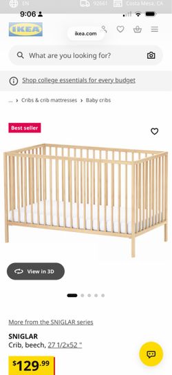 IKEA crib with mattress