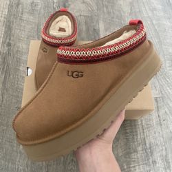 UGG Tazz Slipper Chestnut Platform Size 7 9 