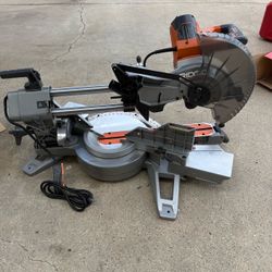 RIDGID 15 Amp Corded 12 in. Dual Bevel Sliding Miter Saw with 70 Deg. Miter Capacity and LED Cut Line Indicator