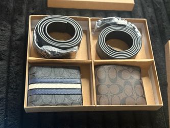 Men’s Coach 2 Piece Wallet & Belt New