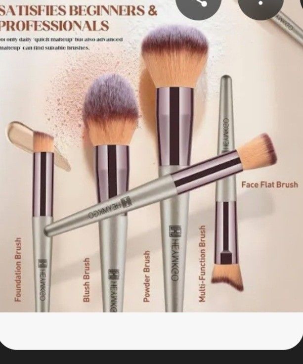 Heymkgo Conical Handle Professional Premium Synthetic Makeup Brushes