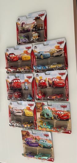 NEW DISNEY PIXAR DOUBLE PACK CARS FOR SALE AS A BUNDLE ONLY… BEST OFFER TAKES THEM ALL THESE 8 DOUBLE PACK!!!