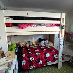 Raised “bunk” bed - upper half - homemade DIY (twin)