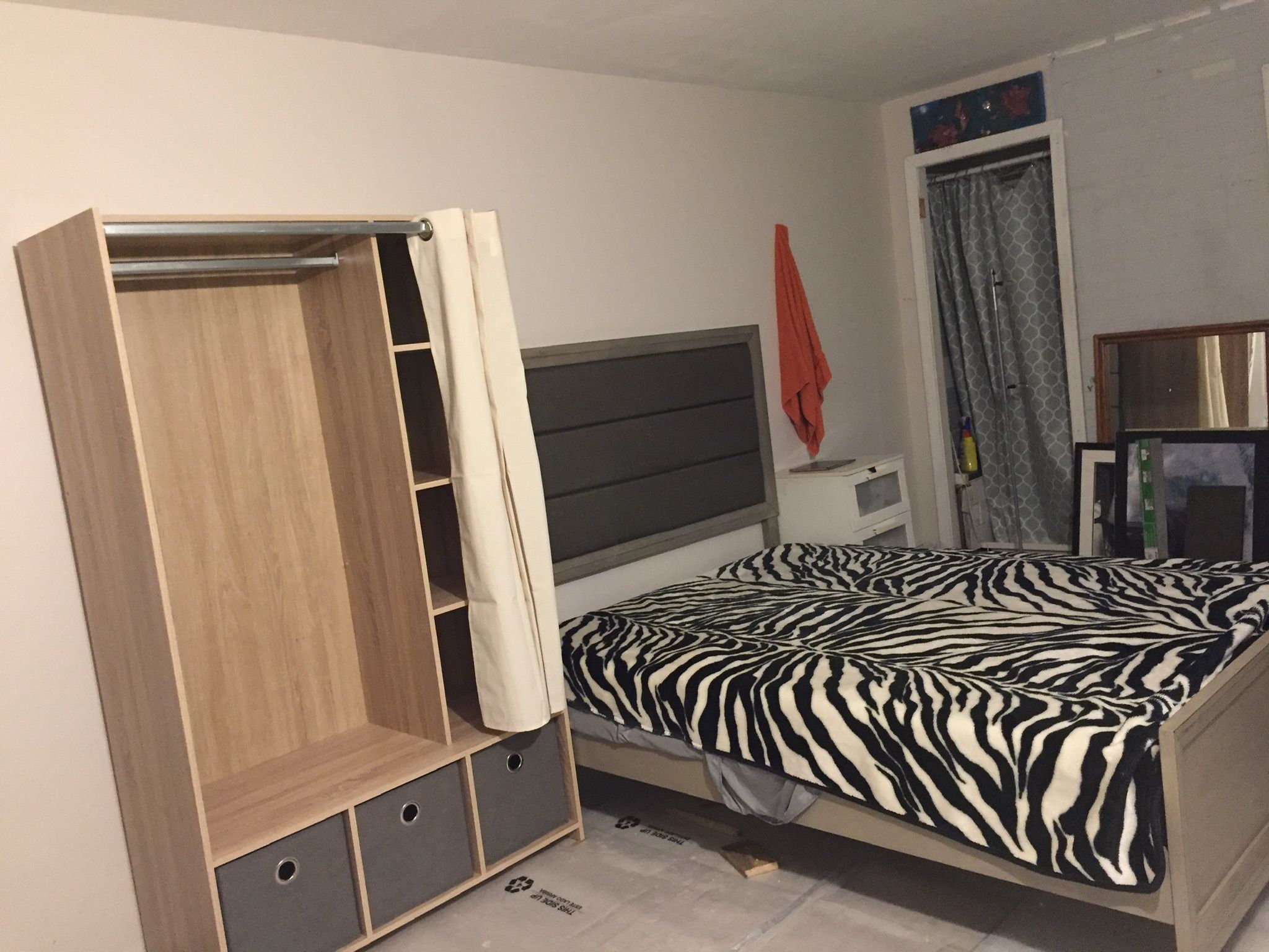 Amazon Fabric Headboard and bed frame