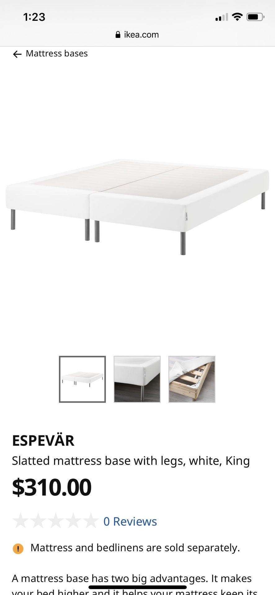 IKEA ESPEVAR bed base