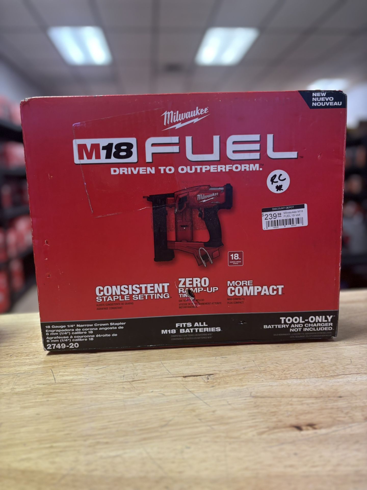 M18 FUEL 18-Volt Lithium-Ion Brushless Cordless 18-Gauge 1/4 in. Narrow Crown Stapler (Tool-Only)