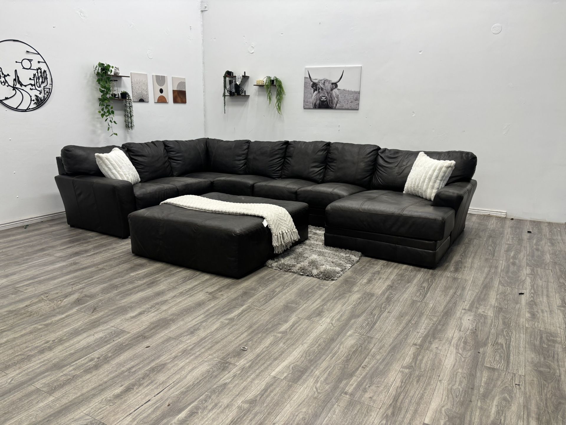 Leather Sectional Couch - Free Delivery