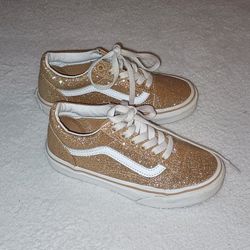 Vans Gold 🪩 Glitter Low Top Shoes 