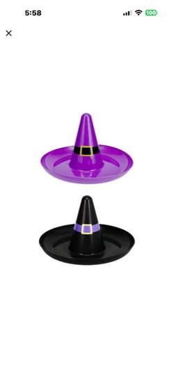 3 Witch hat serving trays