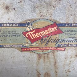 Vintage Metal ‘TheMaster’ Portable Deluxe Refrigerator 