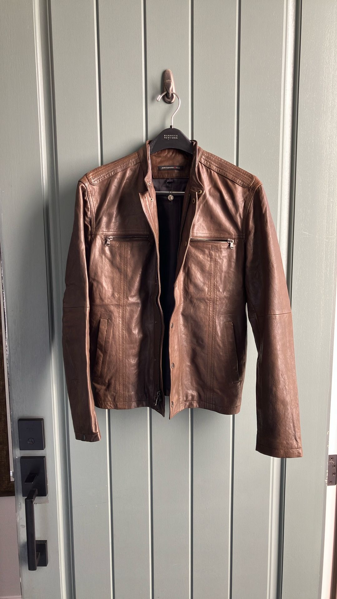 John Varvatos USA Moto Leather Jacket (M)