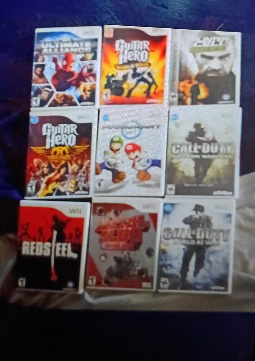 9 Wii Games All In Good Condition Asking $40
