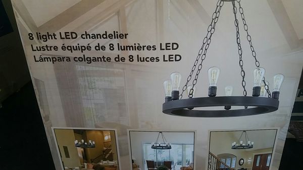 Dsi Lighting 8 Light Led Chandelier In Dark Bronze For Los 145